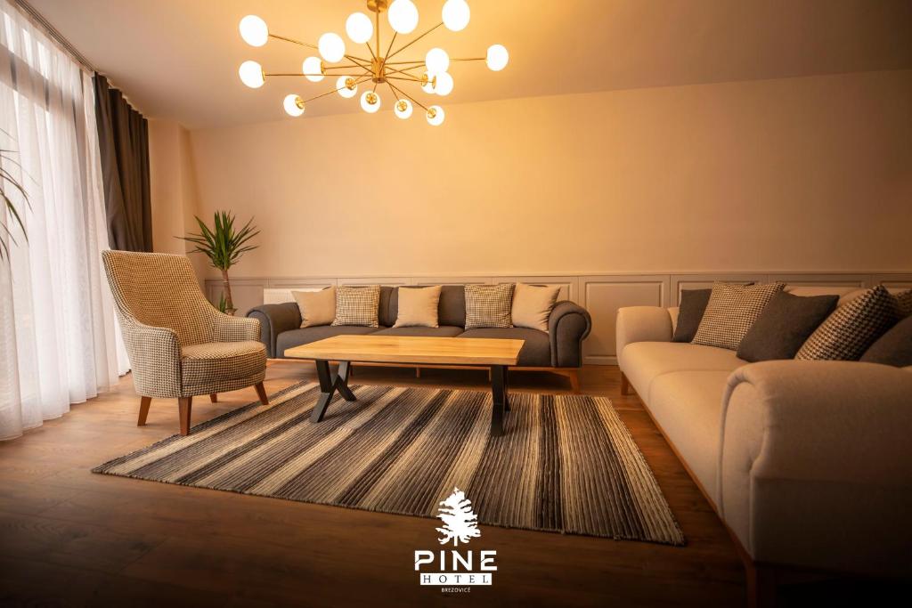 Posezení v ubytování Pine Villas Brezovice