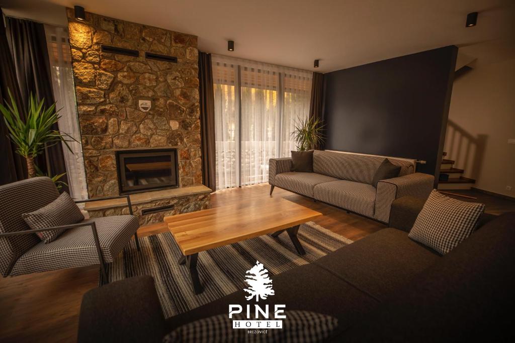 Posezení v ubytování Pine Villas Brezovice