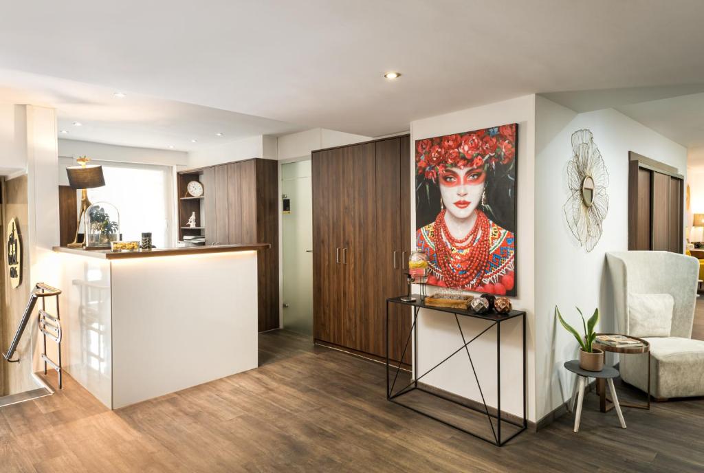 Kuchyň nebo kuchyňský kout v ubytování Arthotel ANA Eden