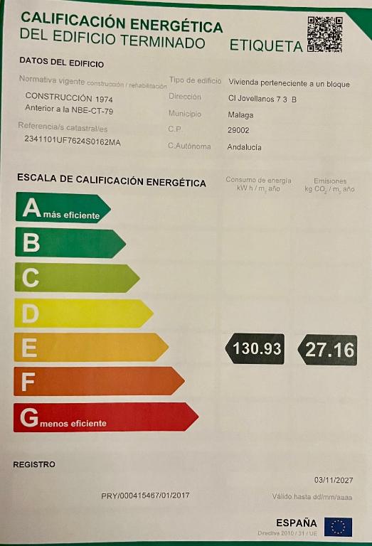 Certifikát, ocenenie alebo iný dokument vystavený v ubytovaní Gálvez Flat, Principal Railway Station Málaga