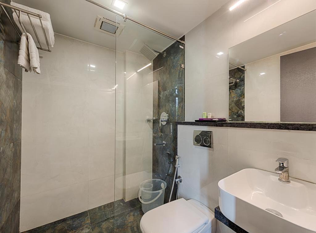 Koupelna v ubytování Hotel Vijay Fablis