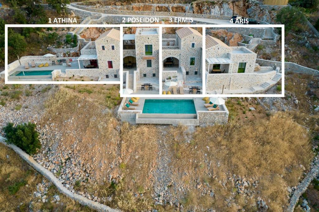 Bazén v ubytování POSEIDON-APEA Villas nebo v jeho okolí