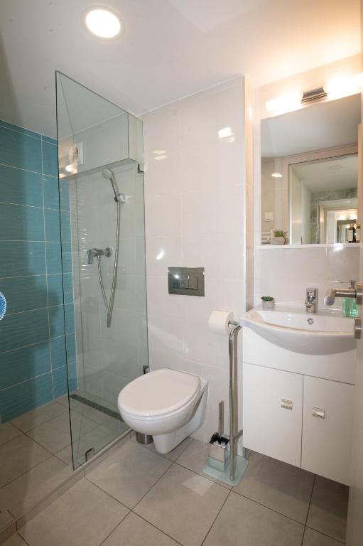 Koupelna v ubytování Palms Apartments Budapest