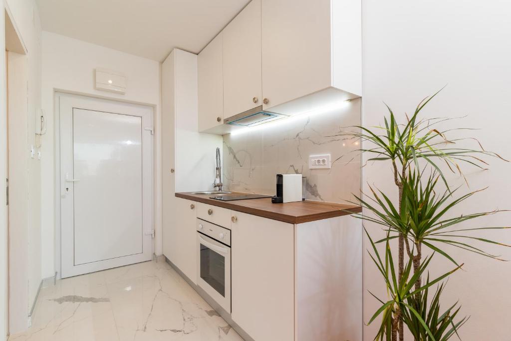 Kuchnia lub aneks kuchenny w obiekcie TOP FLOOR MODERN APARTMENT WITH INCREDIBLE VIEWS