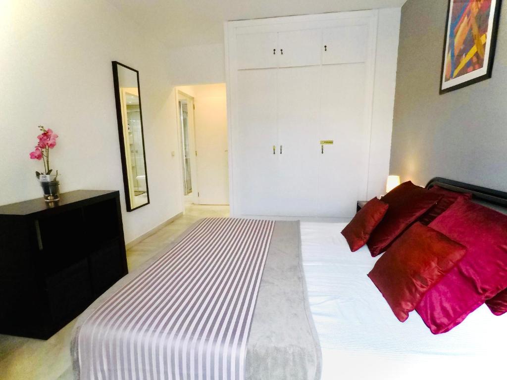 Posteľ alebo postele v izbe v ubytovaní Beach Apartment 3D - Fuengirola