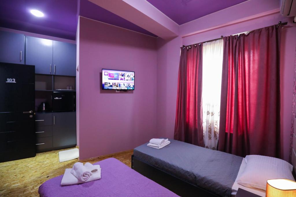 Postel nebo postele na pokoji v ubytování Hotel Sagu