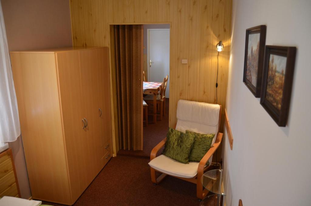Postel nebo postele na pokoji v ubytování Ubytování v soukromí Rázlovi
