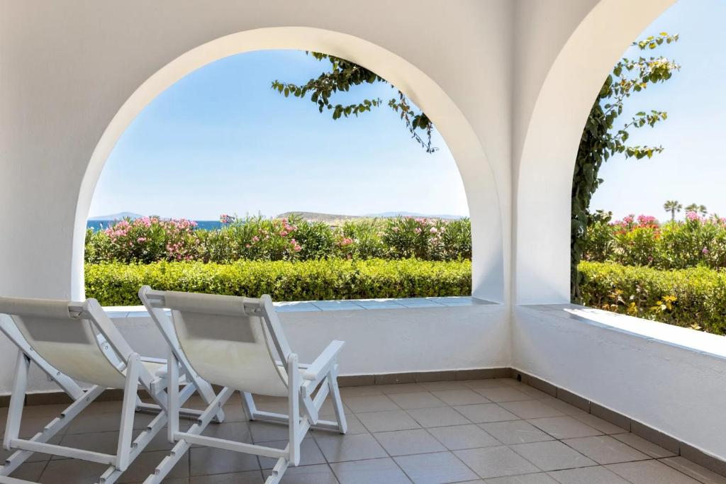 Vonkajšia záhrada v ubytovaní Golden Beach Hotel