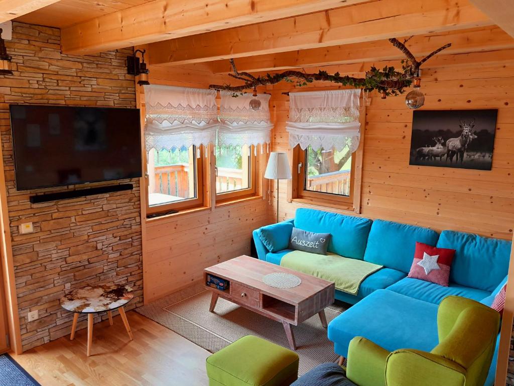 Posezení v ubytování Auszeit Almhaus Schmalzbauer
