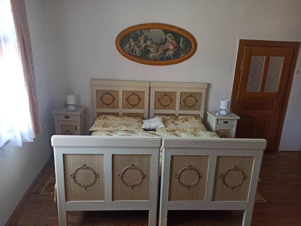 Postel nebo postele na pokoji v ubytování Apartmán Měňany
