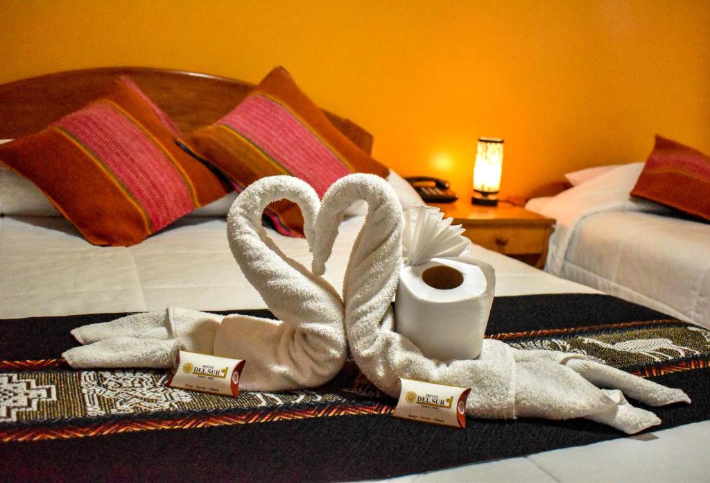 Postel nebo postele na pokoji v ubytování Hotel del Sur