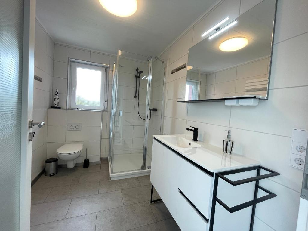 Koupelna v ubytování Appartement Pension Schüßler