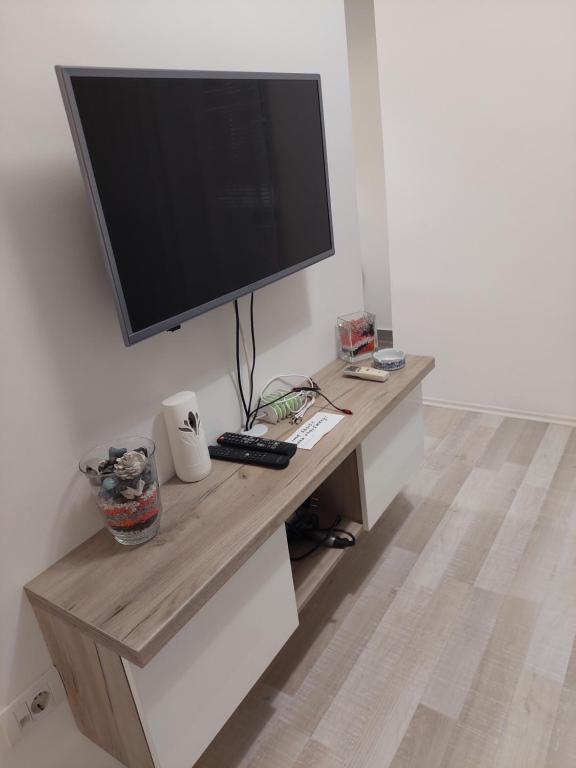 TV a/nebo společenská místnost v ubytování APARTMAN ADA