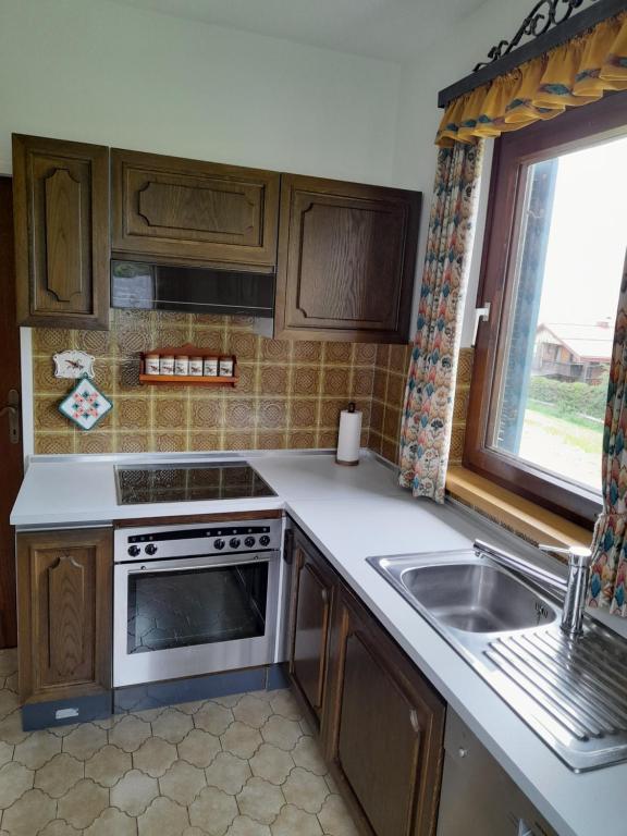 A kitchen or kitchenette at Ferienhaus Reiter