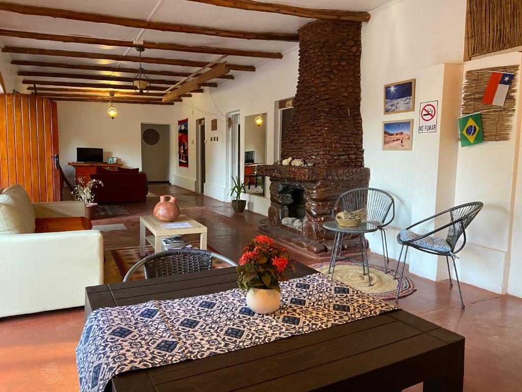 Posezení v ubytování CaminAndes Hostal