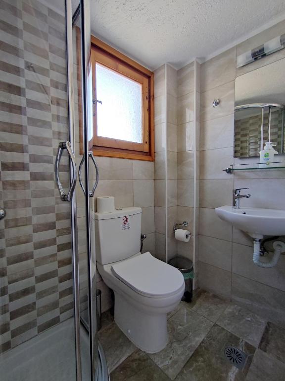 A bathroom at Emilia Apartments