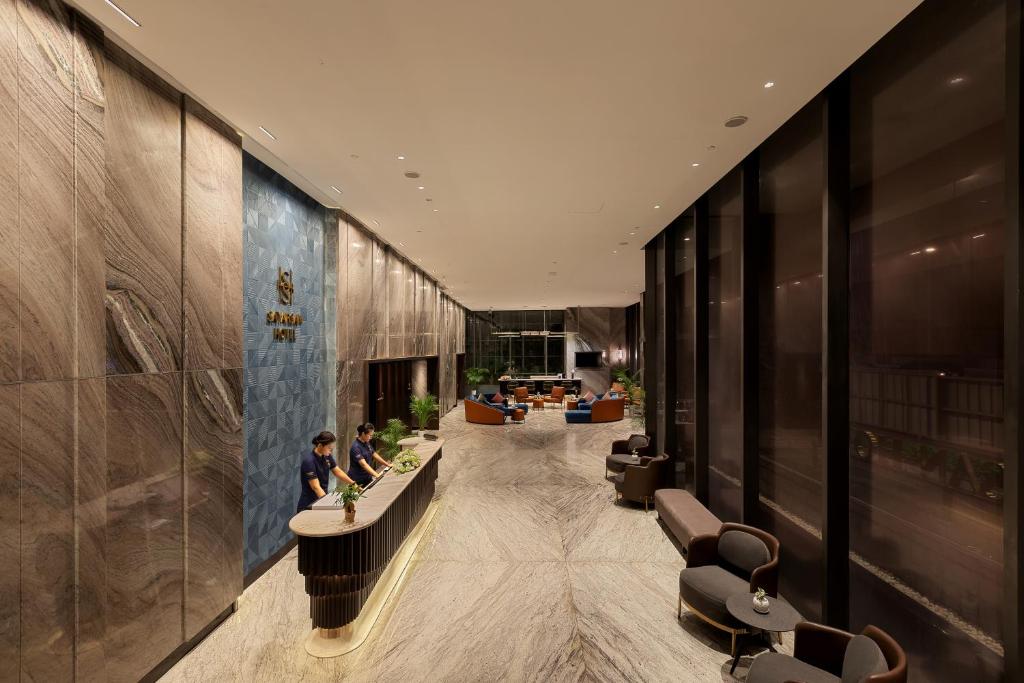 Posezení v ubytování Sayarsan Hotel Yangon