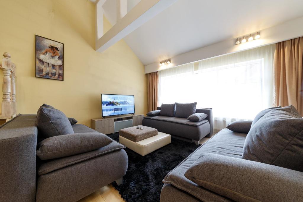 DaugavaLuxApartments Free Parking - Deluxe One-Bedroom Duplex Apartment