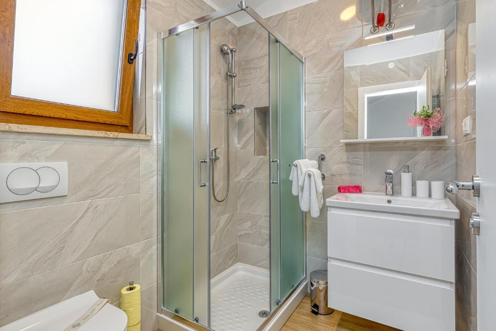 Koupelna v ubytování Rooms Nilda