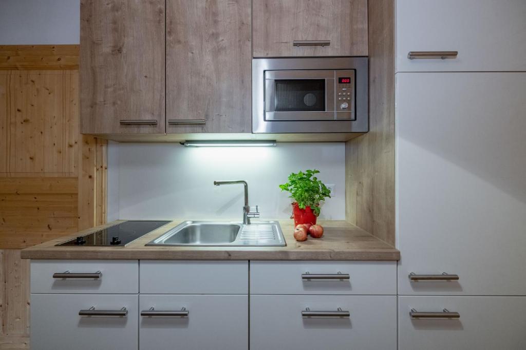 Kuchyň nebo kuchyňský kout v ubytování Ferienwohnung Klancnik