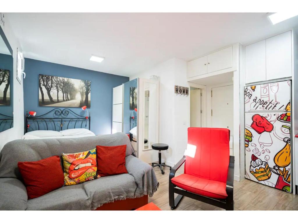 Posezení v ubytování Precioso estudio en Lavapies Salitre