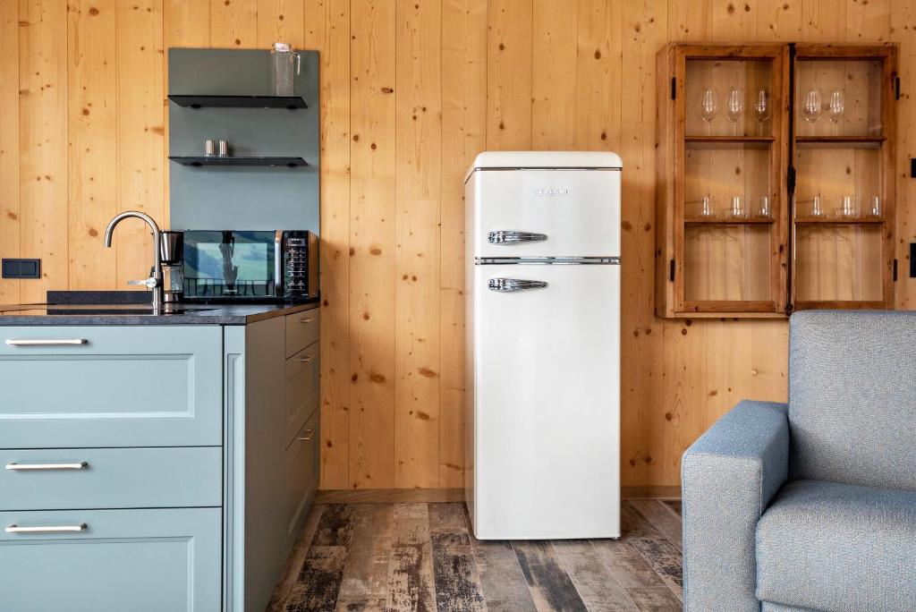 Kuchyň nebo kuchyňský kout v ubytování Aumia Apartment Diamant