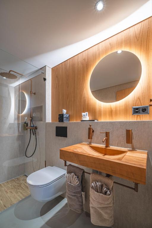 Koupelna v ubytování Boutique Hotel La Gorge