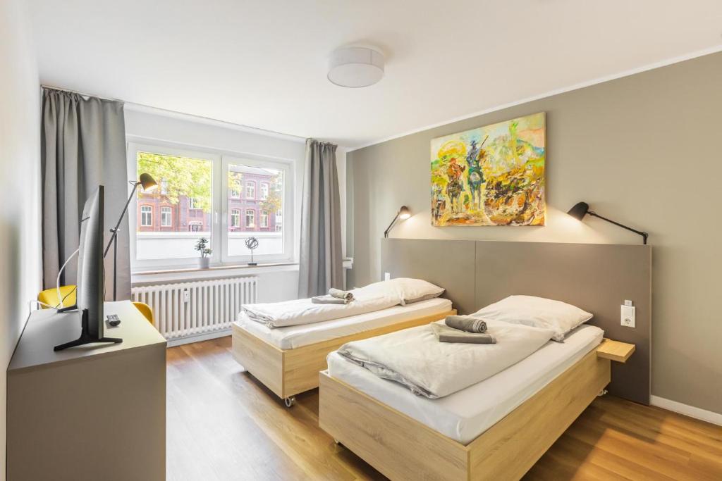 Glück Auf Appartements Am Stadtpark Duisburg - Appartamento Con Balcone