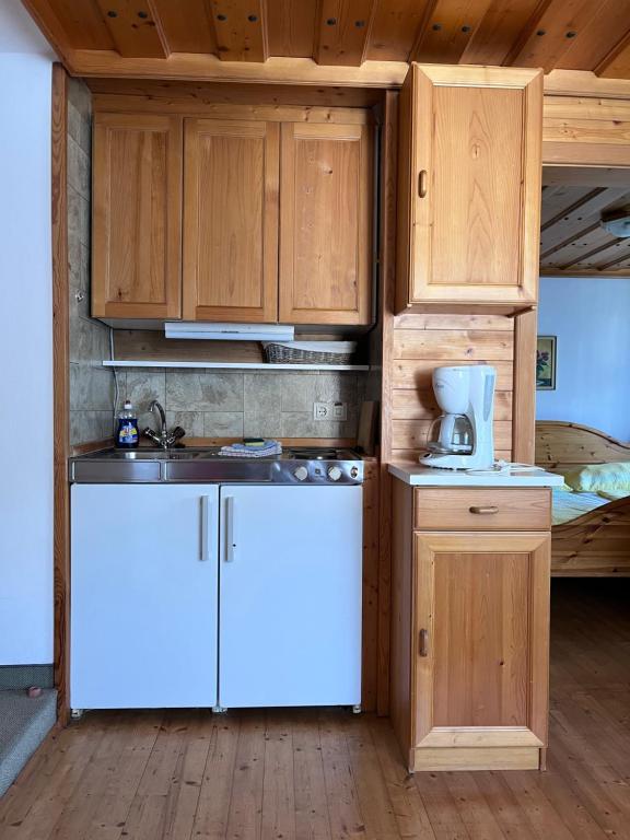 Kuchyň nebo kuchyňský kout v ubytování Apartments Roemerschlucht