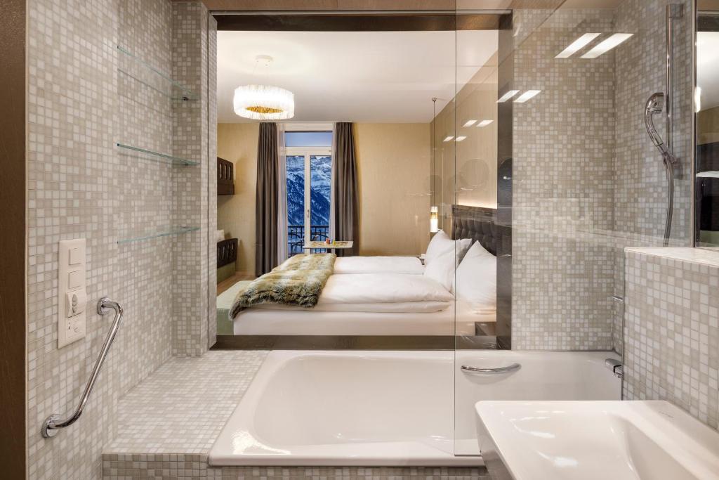 Koupelna v ubytování Märchenhotel