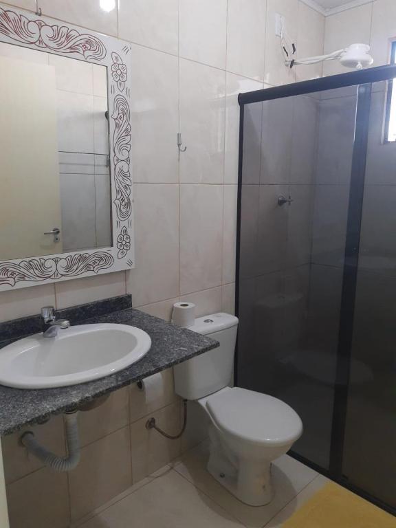 Koupelna v ubytování Hotel Dal Gobo