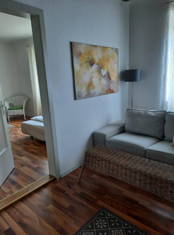 Postel nebo postele na pokoji v ubytování Das Tulpen Apartment