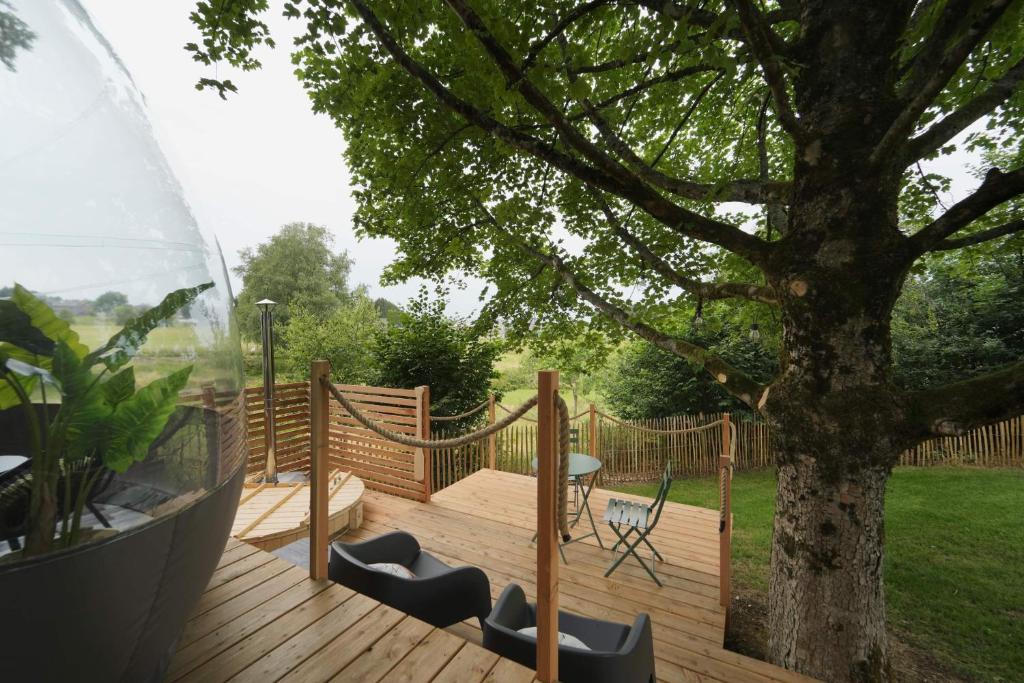 Zahrada ubytování Bulles Odette & Ginette et Tiny House Suzette "Au guet Marais" Etape Insolite