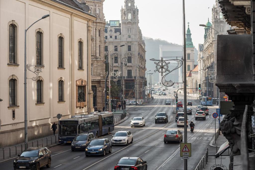 Výhľad na mesto Budapešť alebo výhľad na mesto priamo z apartmánu