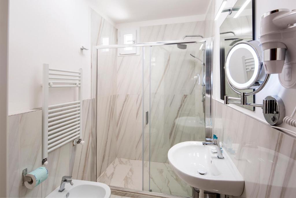 Koupelna v ubytování Hotel Cenisio