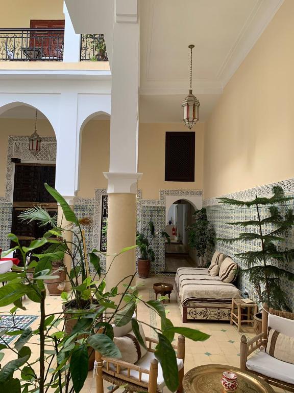 Posezení v ubytování Riad Dar Hamid Hotel & Spa