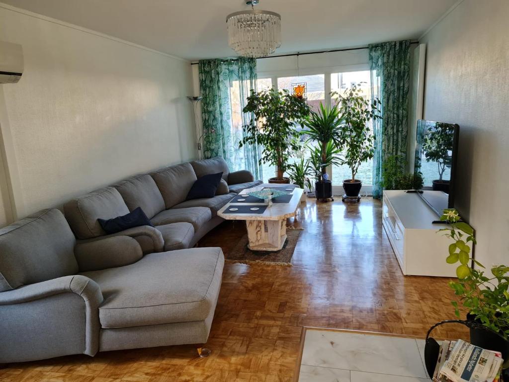 Posezení v ubytování Fint hus på skrea strand falkenberg