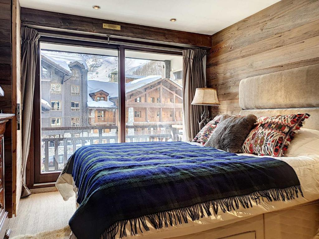 Posteľ alebo postele v izbe v ubytovaní 3 Pièces + Cabine, Centre Val d'Isère, Grand Standing, Balcon Sud, Proche Pistes - FR-1-518-87