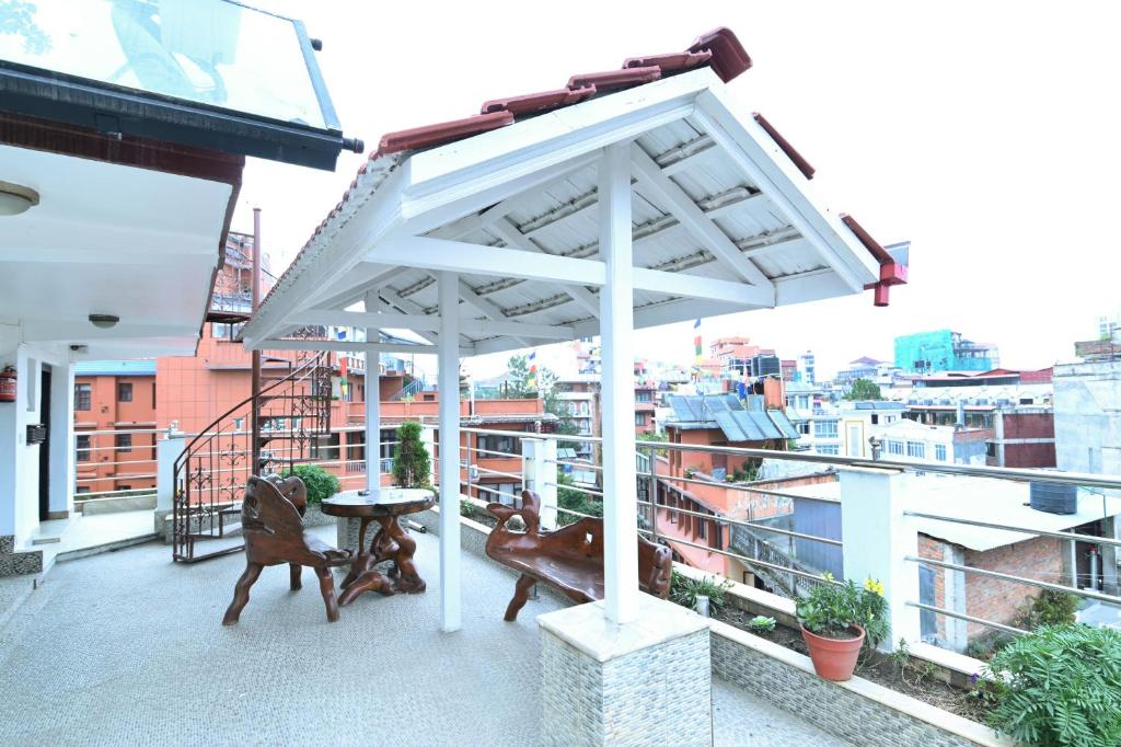Balkón nebo terasa v ubytování Hotel M Square Pvt.Ltd