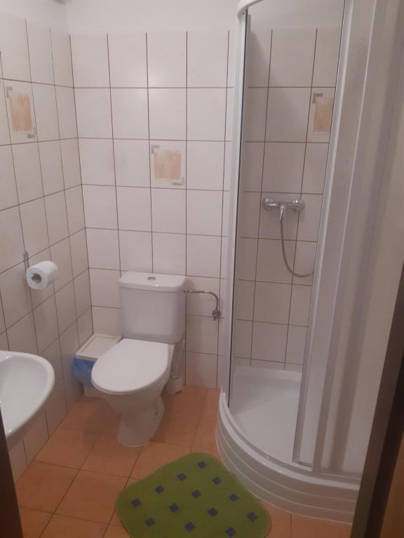 Koupelna v ubytování Rožmberská bašta