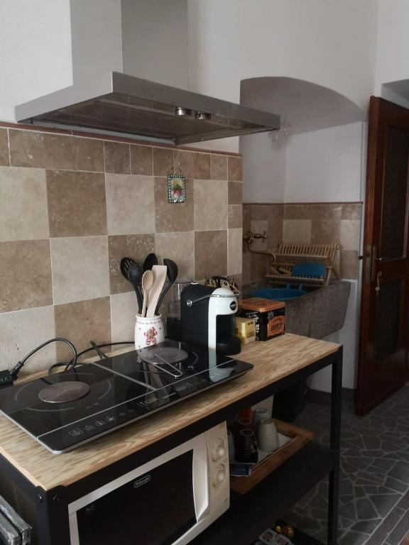 Kuchyň nebo kuchyňský kout v ubytování B&B Al Caseificio
