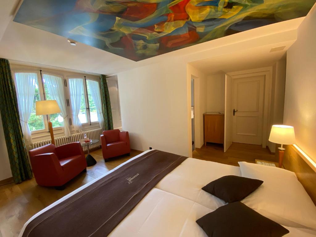 Letto o letti in una camera di Hotel & Restaurant STERNEN MURI bei Bern
