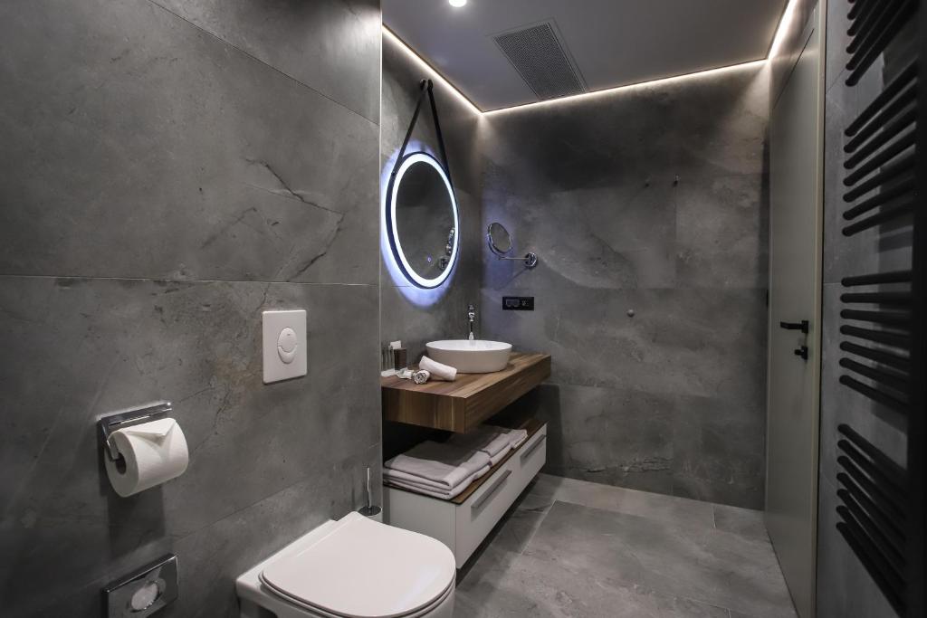 Koupelna v ubytování Hotel Medistone
