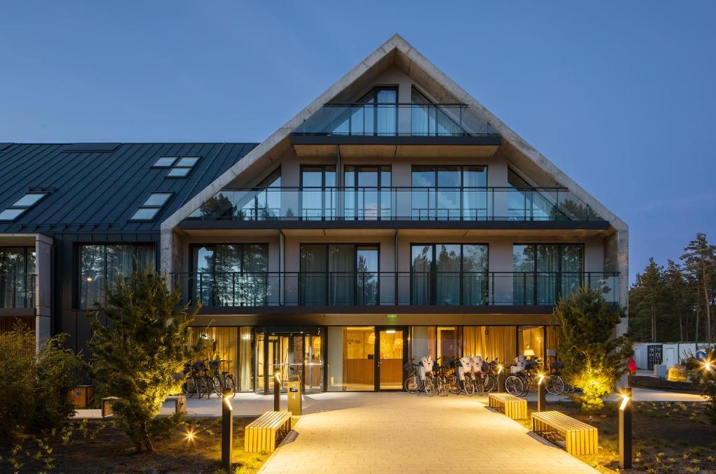 Das Gebäude in dem sich das Aparthotel befindet