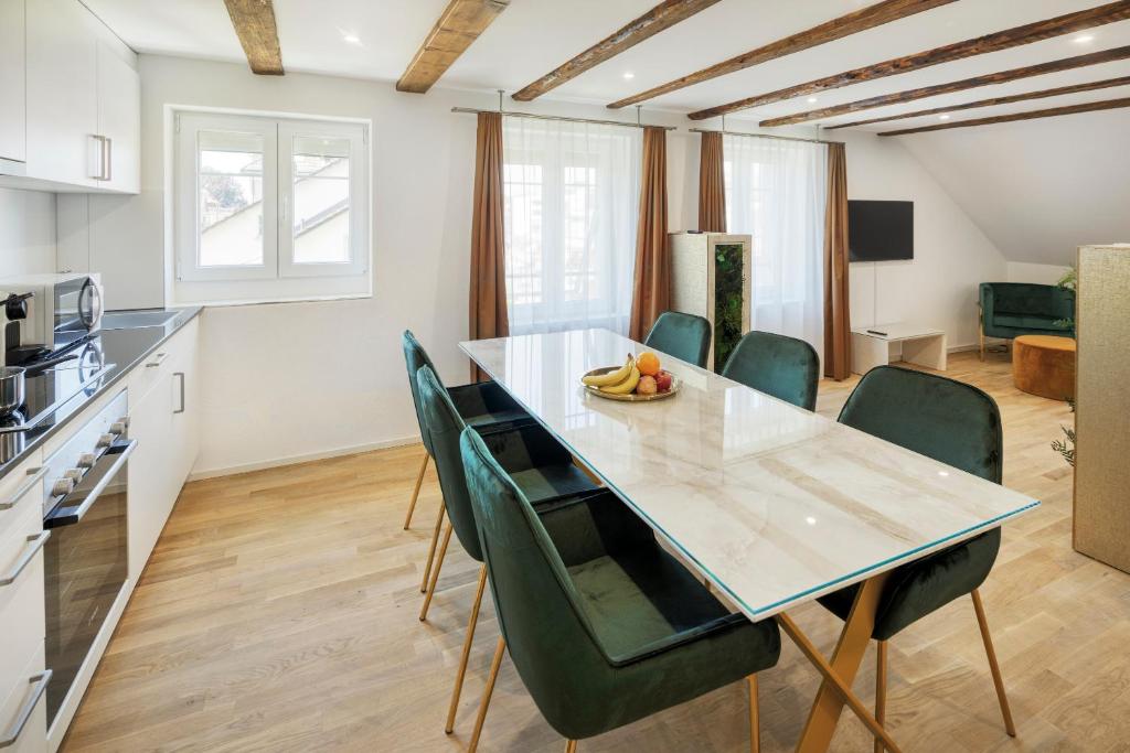 Kuchyň nebo kuchyňský kout v ubytování EH Apartments Saturn