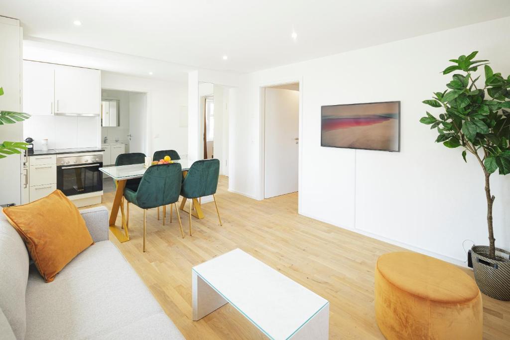 Kuchyň nebo kuchyňský kout v ubytování EH Apartments Saturn