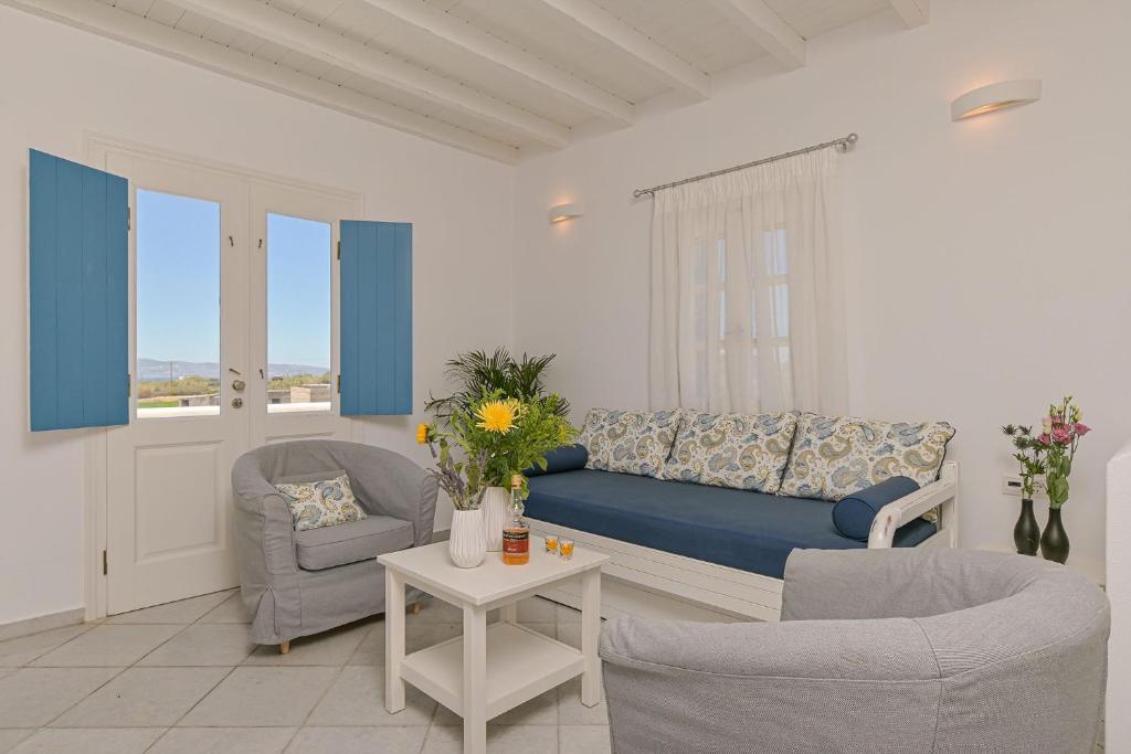 Posezení v ubytování Naxos Affinity Villas