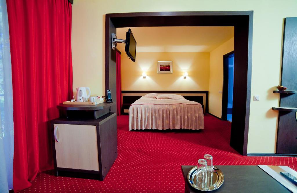 Postel nebo postele na pokoji v ubytování Hotel Dana