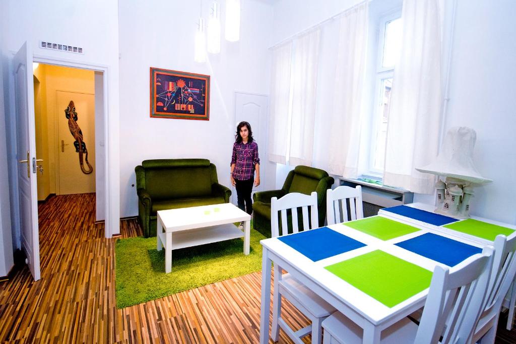 Postel nebo postele na pokoji v ubytování CentrÁlom Apartman