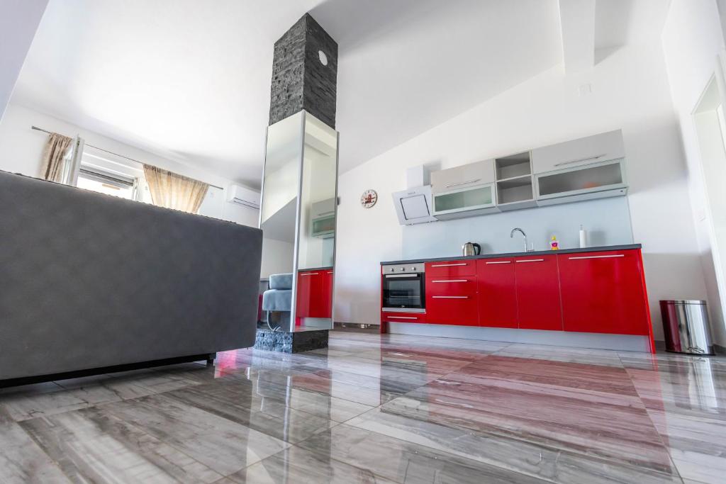 Kuchyň nebo kuchyňský kout v ubytování Apartments Julia & Nika
